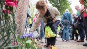23 August 2018, Amsterdam, Netherlands: A “Walk of Peace” on 23 August in Amsterdam gathers hundreds of young people and religious leaders who, as they stroll together, celebrating the ecumenical movement and challenging each other to accomplish even more. The walk offers moments of reflection and prayer at several houses and buildings - including a synagogue, the Sant’ Egidio Community, the Armenian Church, and many others - all of which carried stories of blessings, wounds and transformation.